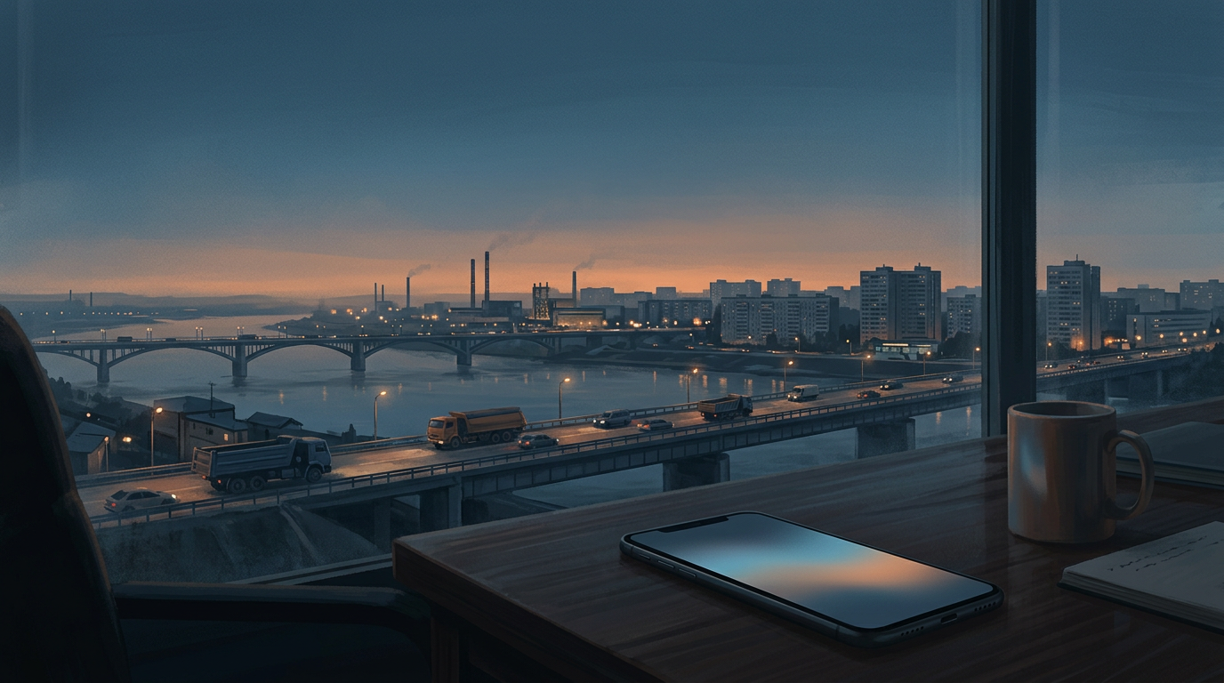 Иллюстрация к материалу о помощи при зависимости от ставок: городской контекст и символический образ выхода из игры без призыва к беттингу