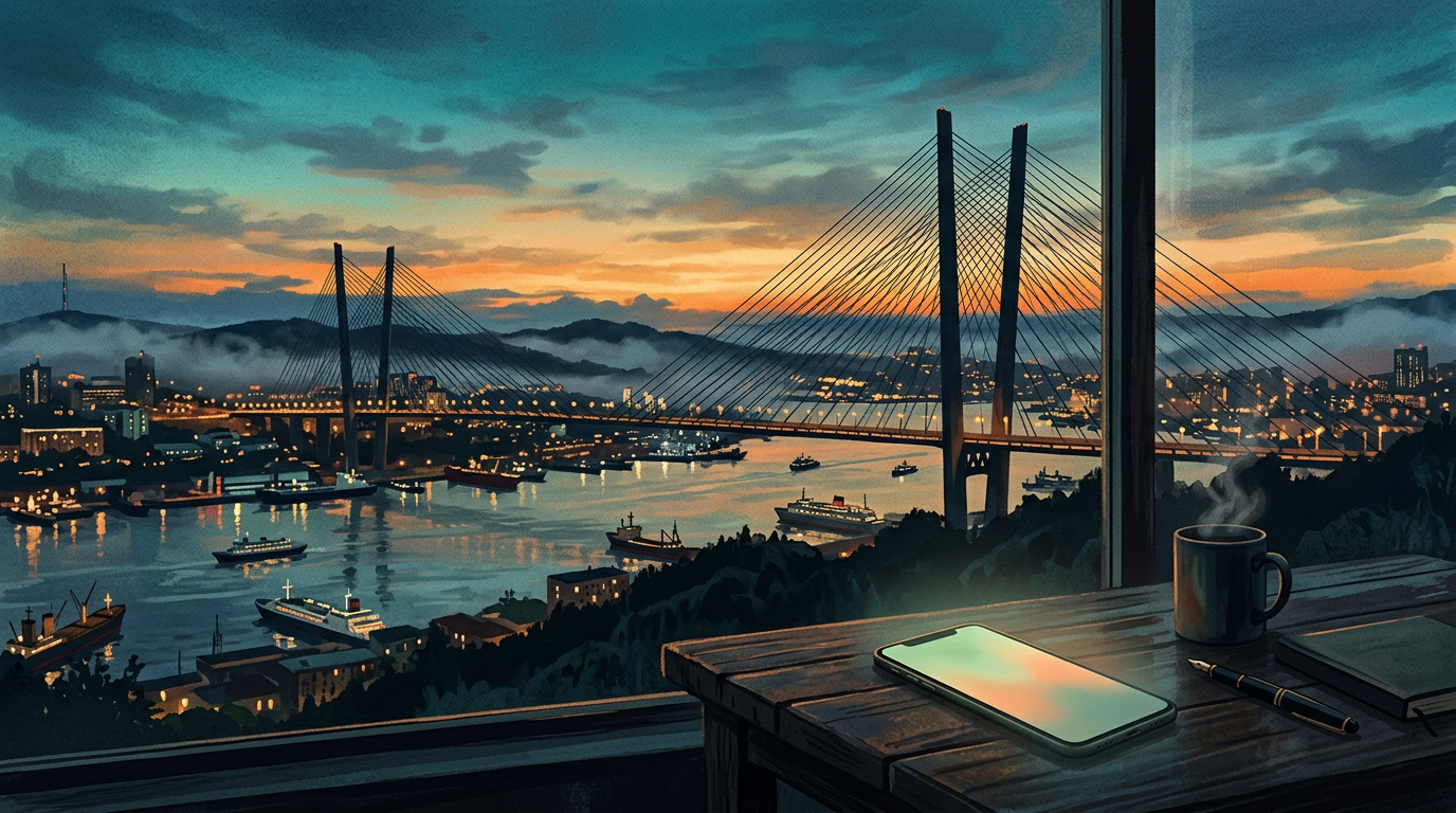 Иллюстрация к материалу о помощи при зависимости от ставок: городской контекст и символический образ выхода из игры без призыва к беттингу